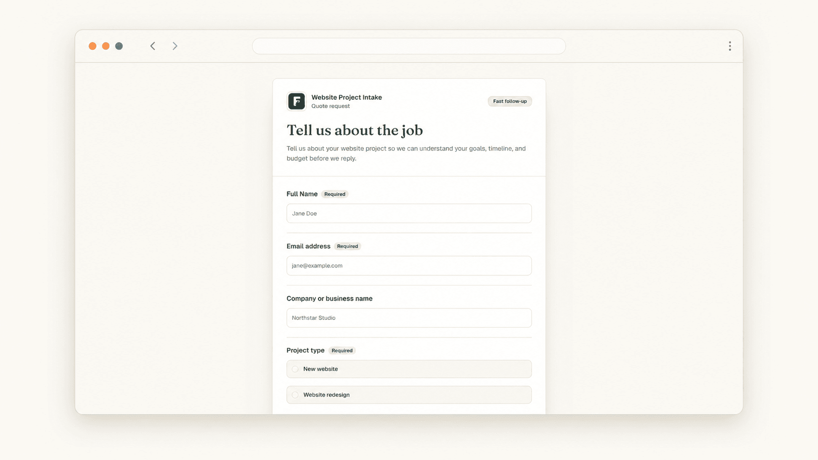 FormPilot published public form